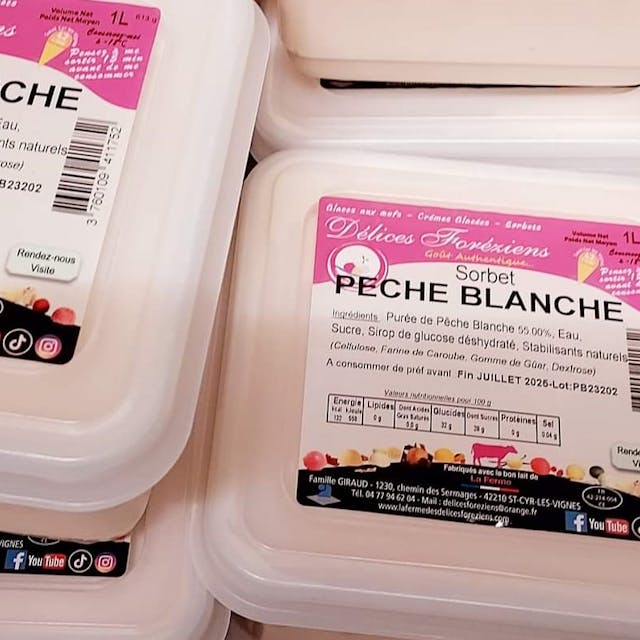 Sorbet Pêche Blanche 0.5L