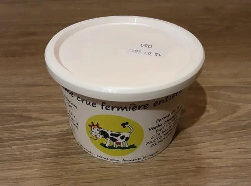Crème crue fermière de Bretagne -  25 cl 